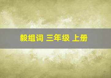 毅组词 三年级 上册